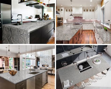 grey granite cabinets pairing